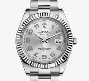 Rolex Datejust II Watch: Bianco Rolesor - combinazione di 904L acciaio e oro bianco 18 ct - M116334 -0001