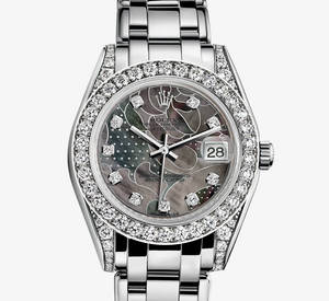 Rolex Datejust Special Edition Watch: 18 ct oro bianco con anse con diamanti - M81159 - 0011 Rolex Datejust Special Edition Watch: 18 ct oro bianco con anse con diamanti - M81159 - 0011